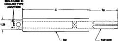 Parlec - 1.305" Tap Shank Diam, 0.979" Tap Square Size, 1-5/8" Tap, - 6.7" Projection, 1-1/4" Shank OD, Through Coolant, Series Numertap 770 - Exact Industrial Supply