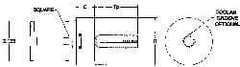 Parlec - 1.233" Tap Shank Diam, 0.925" Tap Square Size, 1-7/16" & 1-1/2" Tap, - 1" Projection, 2.12" Shank OD, Series Numertap 770 - Exact Industrial Supply