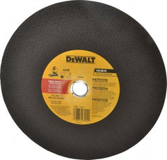 DeWALT - 12" Aluminum Oxide Cutoff Wheel - 7/64" Thick, 1" Arbor, 5,000 Max RPM, Use with Stationary Tools - Americas Industrial Supply
