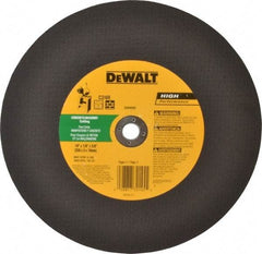 DeWALT - 10" 24 Grit Silicon Carbide Cutoff Wheel - 1/8" Thick, 5/8" Arbor, 6,100 Max RPM, Use with Stationary Tools - Americas Industrial Supply