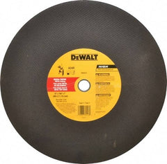 DeWALT - 16" Aluminum Oxide Cutoff Wheel - 7/64" Thick, 1" Arbor, 3,800 Max RPM, Use with Stationary Tools - Americas Industrial Supply