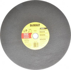 DeWALT - 14" Aluminum Oxide Cutoff Wheel - 1/8" Thick, 1" Arbor, 5,500 Max RPM, Use with Circular Saws - Americas Industrial Supply
