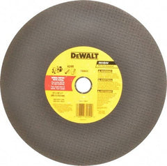 DeWALT - 12" Aluminum Oxide Cutoff Wheel - 1/8" Thick, 1" Arbor, 6,400 Max RPM, Use with Circular Saws - Americas Industrial Supply
