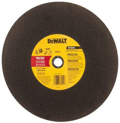 DeWALT - 12" Aluminum Oxide Cutoff Wheel - 1/8" Thick, 20mm Arbor, 6,400 Max RPM, Use with Circular Saws - Americas Industrial Supply