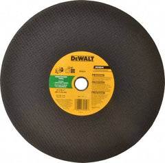 DeWALT - 14" Silicon Carbide Cutoff Wheel - 1/8" Thick, 1" Arbor, 5,500 Max RPM, Use with Circular Saws - Americas Industrial Supply