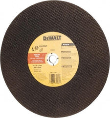 DeWALT - 12" Aluminum Oxide/Silicon Carbide Blend Cutoff Wheel - 1/8" Thick, 20mm Arbor, 6,400 Max RPM, Use with Circular Saws - Americas Industrial Supply