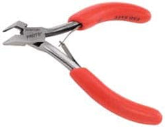 Proto - 4-1/2" OAL, 20 AWG Capacity, Flush Cutter - 3/8" Jaw Length x 7/16" Jaw Width, Angled Tip Head, ESD Cushion Handle - Americas Industrial Supply