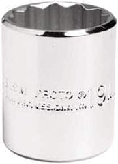 Proto - 3/8" Drive, Standard Hand Socket - 12 Points, 1-3/8" OAL, Chrome Vanadium, Chrome Finish - Americas Industrial Supply