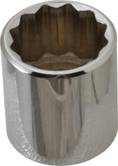 Proto - 3/8" Drive, Standard Hand Socket - 12 Points, 1-5/16" OAL, Chrome Vanadium, Chrome Finish - Americas Industrial Supply