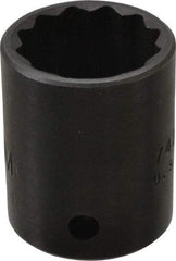 Proto - 1/2" Drive 23mm Standard Impact Socket - 6 Points, 1-1/2" OAL - Americas Industrial Supply
