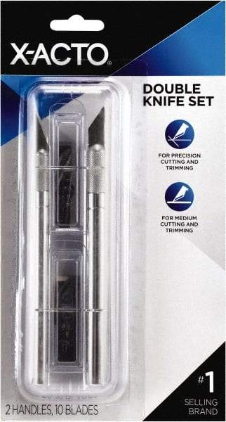 X-ACTO - Hobby Knife Set - 12 Pieces, Includes #1 Knife, #2 Knife & Multiple Blades - Americas Industrial Supply