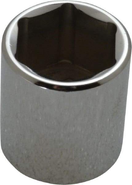 Proto - 3/8" Drive, Standard Hand Socket - 6 Points, 1-3/16" OAL, Chrome Vanadium, Chrome Finish - Americas Industrial Supply