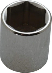 Proto - 3/8" Drive, Standard Hand Socket - 6 Points, 1-3/16" OAL, Chrome Vanadium, Chrome Finish - Americas Industrial Supply