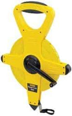 Stanley - 300' x 1/2" Tape Measure - 1/8" & 1/100 & 0.10 & 1/10' Graduation, Engineer Scale Graduation Style, Yellow/Black Case - Americas Industrial Supply