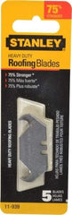 Stanley - 5 Piece Carbon Steel Roofing Blade - 1-7/8" OAL, 0.031" Blade Thickness - Americas Industrial Supply