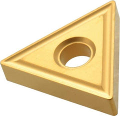 Value Collection - TNMG321 Grade TCN55 Carbide Turning Insert - TiC/TiN Finish, 60° Triangle, 3/8" Inscr Circle, 1/8" Thick, 1/64" Corner Radius, 16.5mm Long - Americas Industrial Supply