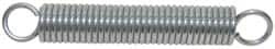 Made in USA - 1/8" OD, 2.64 Lb Max Load, 2.32" Max Ext Len, 0.02" Wire Diam Stainless Steel Extension Spring - 2.67 Lb/In Rating, 0.57 Lb Init Tension, 1-1/2" Free Length - Americas Industrial Supply