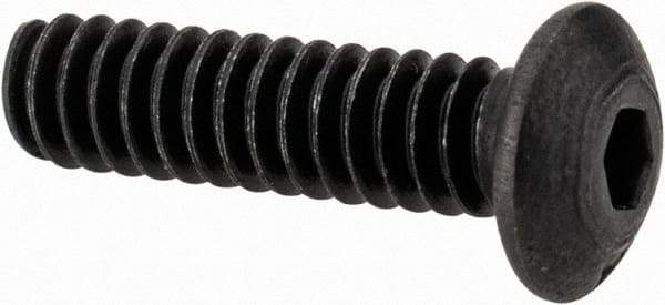 Value Collection - #4-40 UNC Hex Socket Drive, Button Screw - Alloy Steel, Black Oxide Finish, Fully Threaded, 7/16" Length Under Head - Americas Industrial Supply