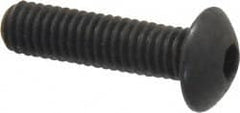 Value Collection - #8-36 UNF Hex Socket Drive, Button Screw - Alloy Steel, Black Oxide Finish, Fully Threaded, 5/8" Length Under Head - Americas Industrial Supply