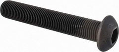 Value Collection - 1/2-20 UNF Hex Socket Drive, Button Screw - Alloy Steel, Black Oxide Finish, Fully Threaded, 3" Length Under Head - Americas Industrial Supply