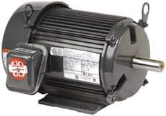 US Motors - 1 hp, TEFC Enclosure, No Thermal Protection, 3,505 RPM, 200 Volt, 60 Hz, Three Phase Energy Efficient Motor - Size 56 Frame, Rigid Mount, 1 Speed, Ball Bearings, 3.4 Full Load Amps, F Class Insulation, Reversible - Americas Industrial Supply