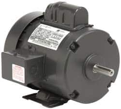 US Motors - 3/4 hp, TEFC Enclosure, Auto Thermal Protection, 3,450 RPM, 115/230 Volt, 60 Hz, Single Phase Permanent Split Capacitor (PSC) Motor - Size 56 Frame, Rigid Mount, 1 Speed, Ball Bearings, 9.8/4.9 Full Load Amps, A Class Insulation, Reversible - Americas Industrial Supply