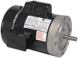 US Motors - 1/2 hp, TEFC Enclosure, No Thermal Protection, 1,725 RPM, 115/230 Volt, 60 Hz, Single Phase Permanent Split Capacitor (PSC) Motor - Size 56C Frame, C-Face Mount, 1 Speed, Ball Bearings, 9.0/4.5 Full Load Amps, B Class Insulation, Reversible - Americas Industrial Supply