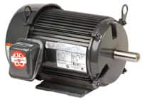 US Motors - 1.5 hp, TEFC Enclosure, No Thermal Protection, 1,745 RPM, 230/460 Volt, 60 Hz, Three Phase Standard Efficient Motor - Size 145TC Frame, C-Face/Base Mount, 1 Speed, Ball Bearings, 4.2/2.1 Full Load Amps, F Class Insulation, Reversible - Americas Industrial Supply