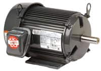 US Motors - 1.5 hp, TEFC Enclosure, No Thermal Protection, 1,725 RPM, 208-230/460 Volt, 60 Hz, Three Phase Standard Efficient Motor - Size 56C Frame, C-Face/Base Mount, 1 Speed, Ball Bearings, 5.1-5.0/2.5 Full Load Amps, F Class Insulation, Reversible - Americas Industrial Supply
