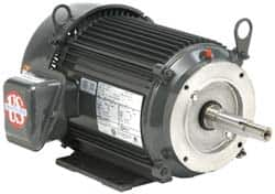 US Motors - 15 hp, TEFC Enclosure, No Thermal Protection, 1,770 RPM, 208-230/460 Volt, 60 Hz, Three Phase Standard Efficient Motor - Size 254JM Frame, Rigid Mount, 1 Speed, Ball Bearings, 42-37/18.7 Full Load Amps, F Class Insulation, Reversible - Americas Industrial Supply