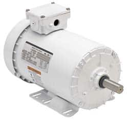 US Motors - 1/2 hp, TENV Enclosure, No Thermal Protection, 1,725 RPM, 230/460 Volt, 60 Hz, Three Phase Standard Efficient Motor - Size 56 Frame, Rigid Mount, 1 Speed, Ball Bearings, 1.6/0.8 Full Load Amps, F Class Insulation, Reversible - Americas Industrial Supply