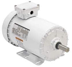 US Motors - 1 hp, TEFC Enclosure, No Thermal Protection, 1,140 RPM, 208-230/460 Volt, 60 Hz, Three Phase Standard Efficient Motor - Size 145T Frame, Rigid Mount, 1 Speed, Ball Bearings, 3.9-4.0/2.0 Full Load Amps, F Class Insulation, Reversible - Americas Industrial Supply