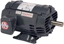 US Motors - 1.5 hp, ODP Enclosure, No Thermal Protection, 1,180 RPM, 230/460 Volt, 60 Hz, Three Phase Premium Efficient Motor - Size 182T Frame, Rigid Mount, 1 Speed, Ball Bearings, 5/2.5 Full Load Amps, F Class Insulation - Americas Industrial Supply