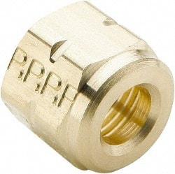 Parker - 1/8" OD, Brass Nut - 7/16" Hex, Comp Ends - Americas Industrial Supply