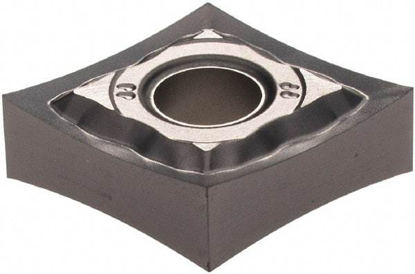 Iscar - CNGG430 PP Grade IC907 Carbide Turning Insert - TiAlN/TiN Finish, 80° Diamond, 1/2" Inscr Circle, 3/16" Thick, 0.0039" Corner Radius - Americas Industrial Supply