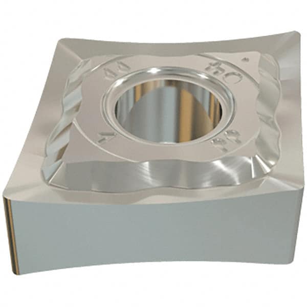 Iscar - CNGG643 PP Grade IC907 Carbide Turning Insert - TiAlN/TiN Finish, 80° Diamond, 3/4" Inscr Circle, 1/4" Thick, 3/64" Corner Radius - Americas Industrial Supply