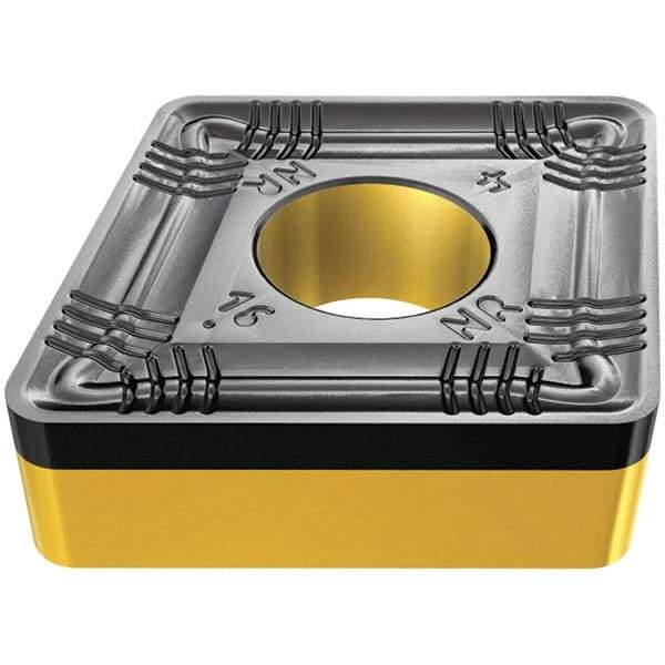 Iscar - CNMM644 NR Grade IC907 Carbide Turning Insert - TiAlN/TiN Finish, 80° Diamond, 3/4" Inscr Circle, 1/4" Thick, 1/16" Corner Radius - Americas Industrial Supply