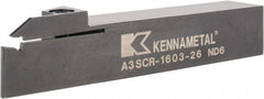 Kennametal - 26mm Max Depth, 2.44" Max Workpc Diam, Right Hand Indexable Cutoff Toolholder - Americas Industrial Supply