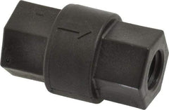 Specialty Mfr - 1/4" Polypropylene Check Valve - Inline, FNPT x FNPT, 125 WOG - Americas Industrial Supply