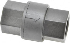 Specialty Mfr - 3/8" Polypropylene Check Valve - Inline, FNPT x FNPT, 125 WOG - Americas Industrial Supply