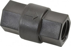 Specialty Mfr - 1/2" Polypropylene Check Valve - Inline, FNPT x FNPT, 125 WOG - Americas Industrial Supply