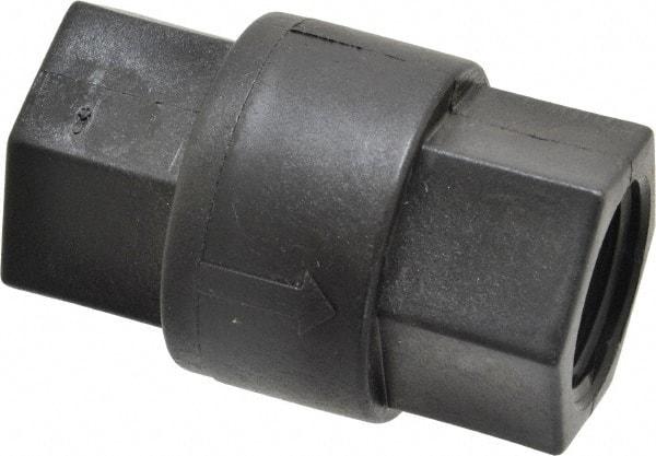 Specialty Mfr - 3/4" Polypropylene Check Valve - Inline, FNPT x FNPT, 125 WOG - Americas Industrial Supply