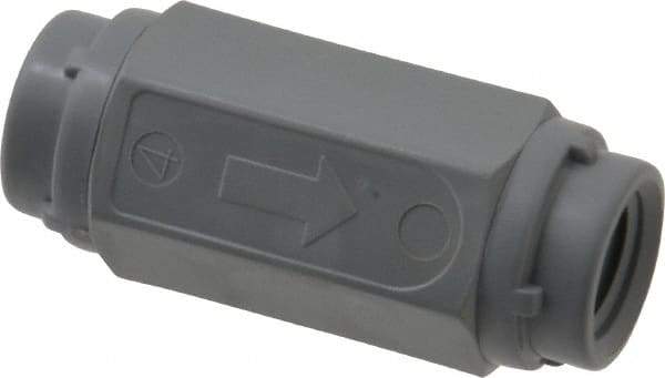 Specialty Mfr - 1/4" PVC Check Valve - Inline, FNPT x FNPT, 125 WOG - Americas Industrial Supply