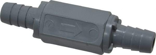 Specialty Mfr - 1/2" PVC Check Valve - Inline, Barb x Barb, 125 WOG - Americas Industrial Supply