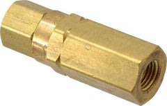 Specialty Mfr - 1/4" Brass Check Valve - Inline, FNPT x FNPT, 3,000 WOG - Americas Industrial Supply