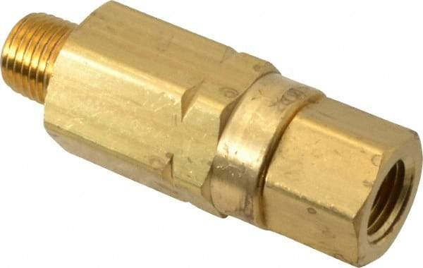 Specialty Mfr - 1/4" Brass Check Valve - Inline, MNPT x FNPT, 3,000 WOG - Americas Industrial Supply