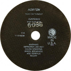 Norton - 7" Ceramic Cutoff Wheel - 1/16" Thick, 7/8" Arbor - Americas Industrial Supply