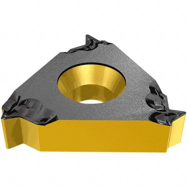 Iscar - 16EL External Left Hand ISO Laydown Threading Insert - Grade IC908, TiAlN Coated Carbide, 9.53mm Inscribed Circle - Americas Industrial Supply
