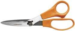 Fiskars - 2-1/2" LOC, 7-1/2" OAL Stainless Steel Premier Take Apart Shears - Ambidextrous, Serrated, Plastic Straight Handle, For Fabrics, Textiles - Americas Industrial Supply