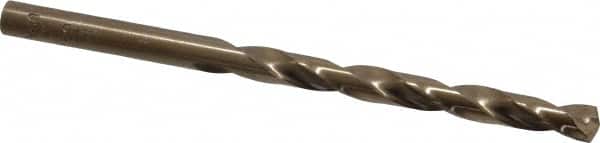 Hertel - 15/64" 135° Cobalt Jobber Drill - Oxide/Gold Finish, Right Hand Cut, Spiral Flute, Straight Shank, 3-7/8" OAL, Split Point - Americas Industrial Supply